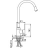 Смеситель для кухни FRAP H41 F4041 с гибким изливом белый/хром Ф35